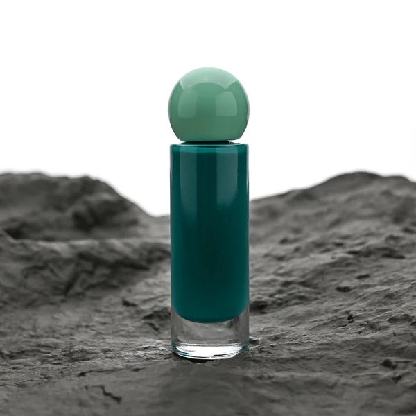 HUA0187 perfume bottle, cylindrical inner-printed glass body with customizable colors, 30 ml, 50 ml, or 100 ml liquid, faceted spherical resin cap with customizable colors, printed logo, modern artistic fashion design, ideal for gifting and daily use.