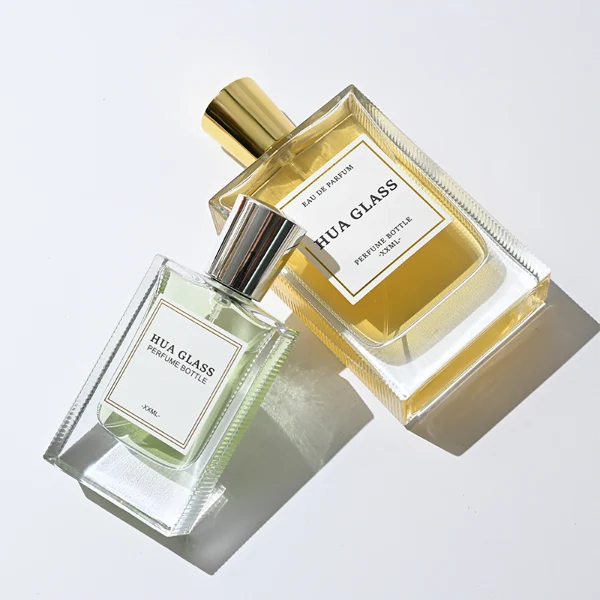 HUA0274 Perfume Bottle – Rectangular Glass with Tapered Plastic Cap, 30ml, 50ml, 100ml (13)
