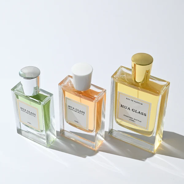 HUA0274 Perfume Bottle – Rectangular Glass with Tapered Plastic Cap, 30ml, 50ml, 100ml (17)