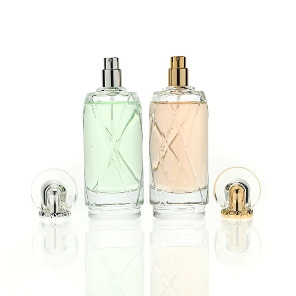 HUA430 Lattice Cylindrical Glass Perfume Bottle Gradient Ombre Packaging with Clear Ring Plastic Cap4 (7)